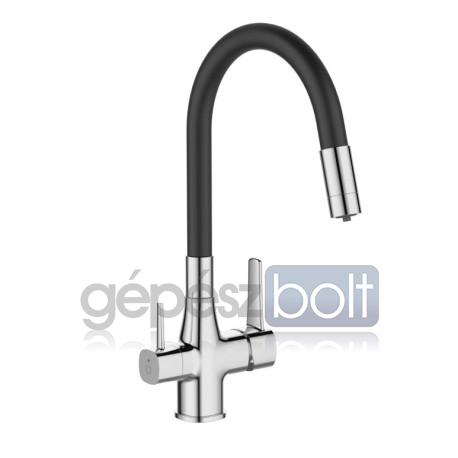 Invena Glamour vízszűrős konyhai csaptelep flexibilis kifolyócsővel BZ-02-F04-V
