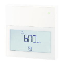 Siemens QPA2260D légminőség érzékelő CO2 és TVOC szint helyi jelzéséhez, kijelzővel, fehér