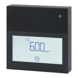 Siemens QPA2360D/BK Helyiséghőmérséklet, páratartalom és  CO2 érzékelő kijelzővel,  aktív, fekete