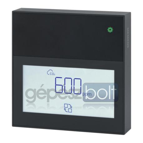 Siemens QPA2360D/BK Helyiséghőmérséklet, páratartalom és  CO2 érzékelő kijelzővel,  aktív, fekete